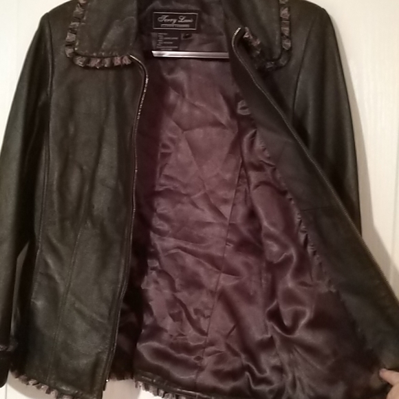 Terry Lewis classic luxuries leather jacket sz -xs - Picture 5 of 8